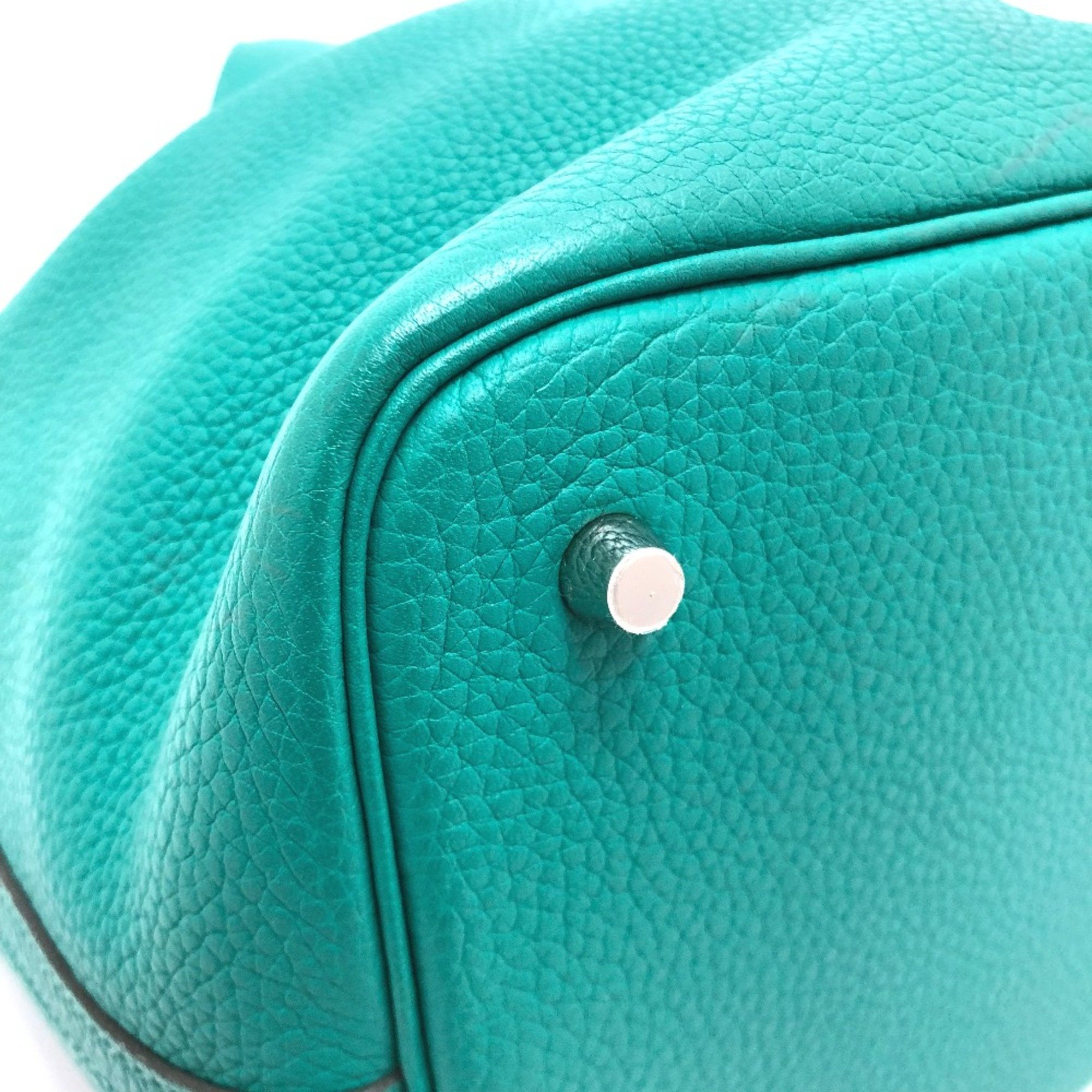 Hermes Bag Hand Bag Vervelon Green SilverHardware