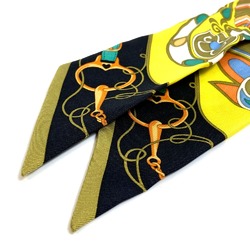 Hermes Overall handle apparel Scarf Yellow Based