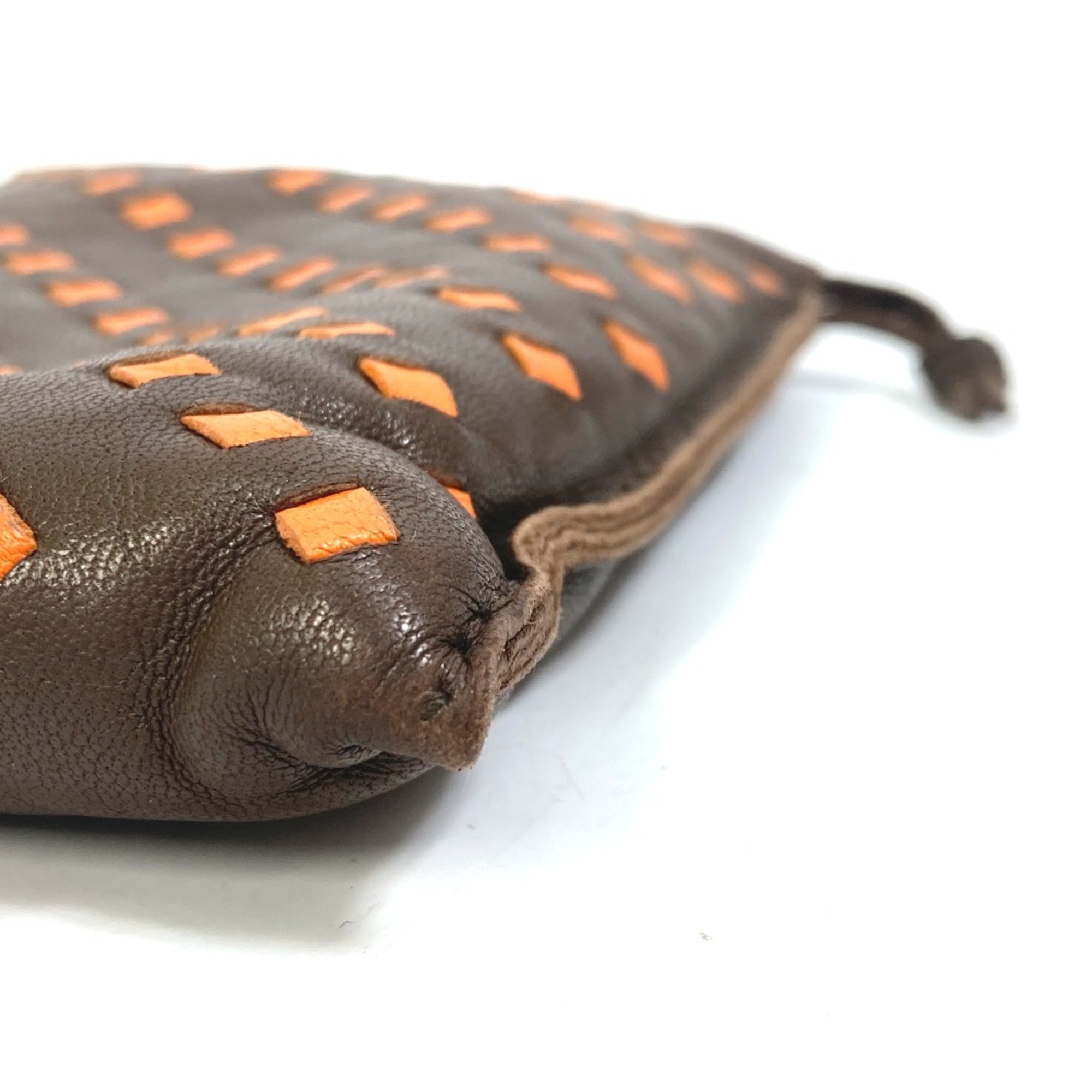 Hermes purse Pouch Brown Orange