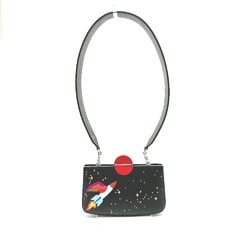 Hermes rocket/space/universe Bag Shoulder Bag Black