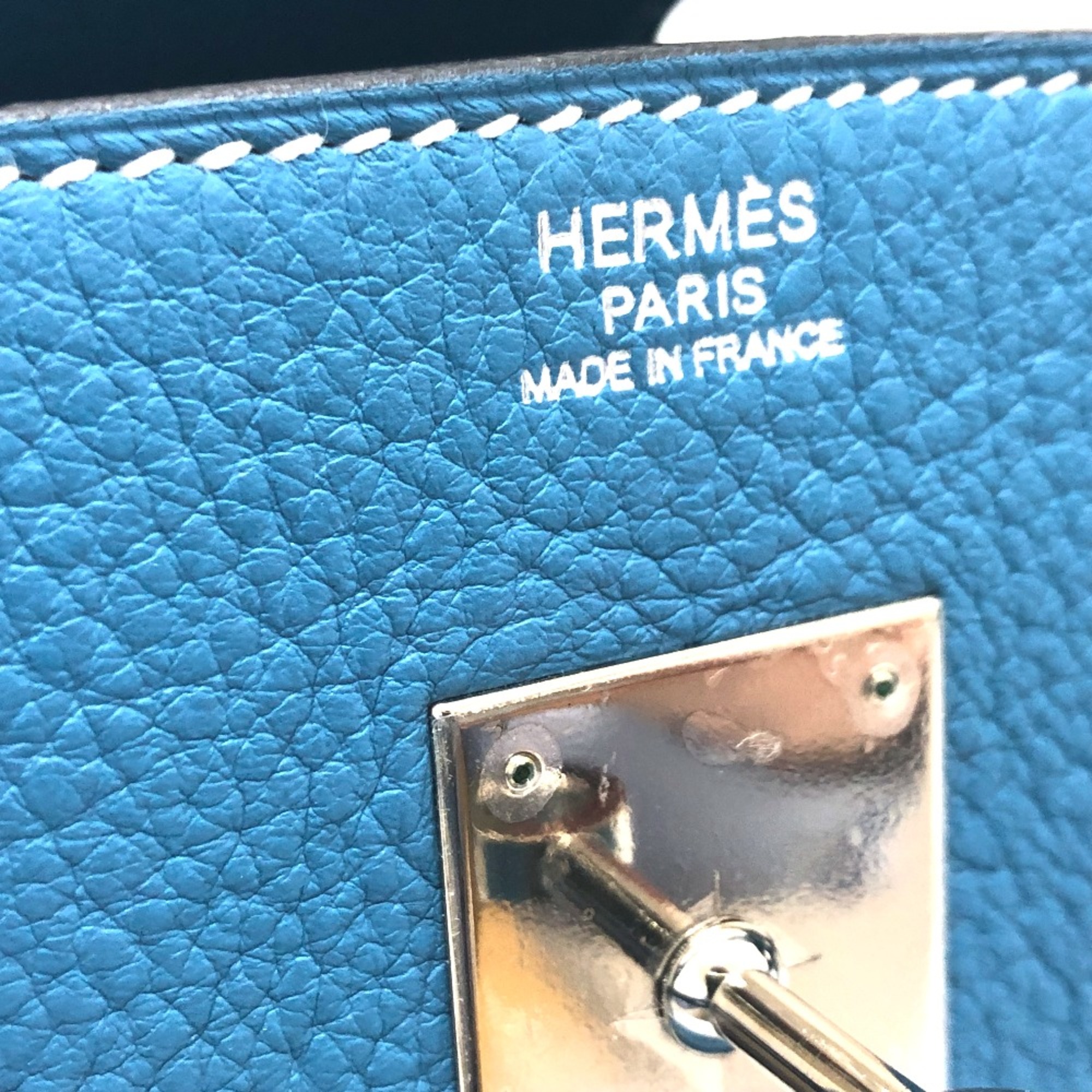 Hermes Bag Tote Bag Hand Bag Blue gene blue SVHardware