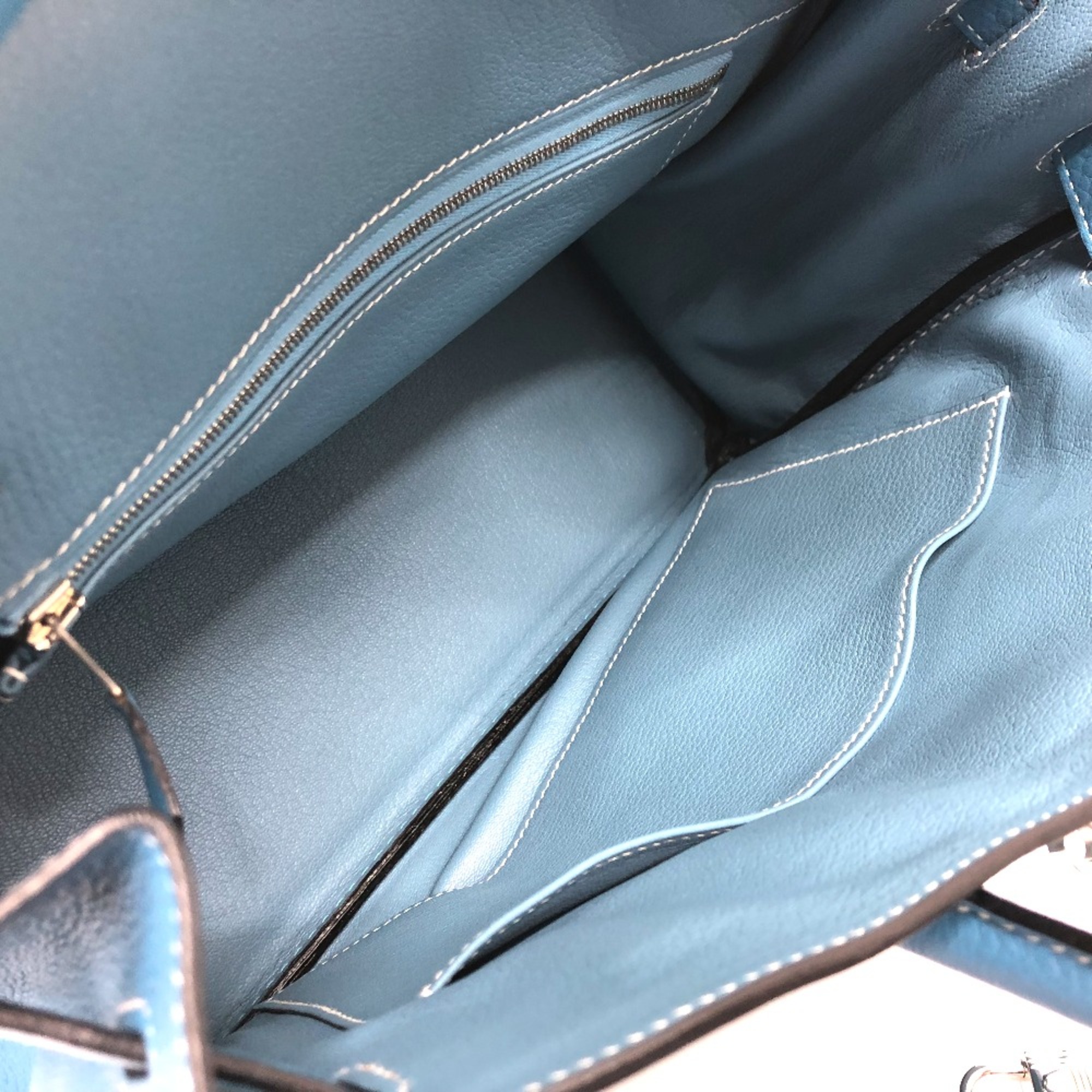 Hermes Bag Tote Bag Hand Bag Blue gene blue SVHardware