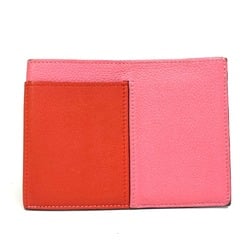 Hermes Multicolore Business Card Holder Pass Case Card Case Rose Azalee x Capucines pink