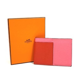 Hermes Multicolore Business Card Holder Pass Case Card Case Rose Azalee x Capucines pink