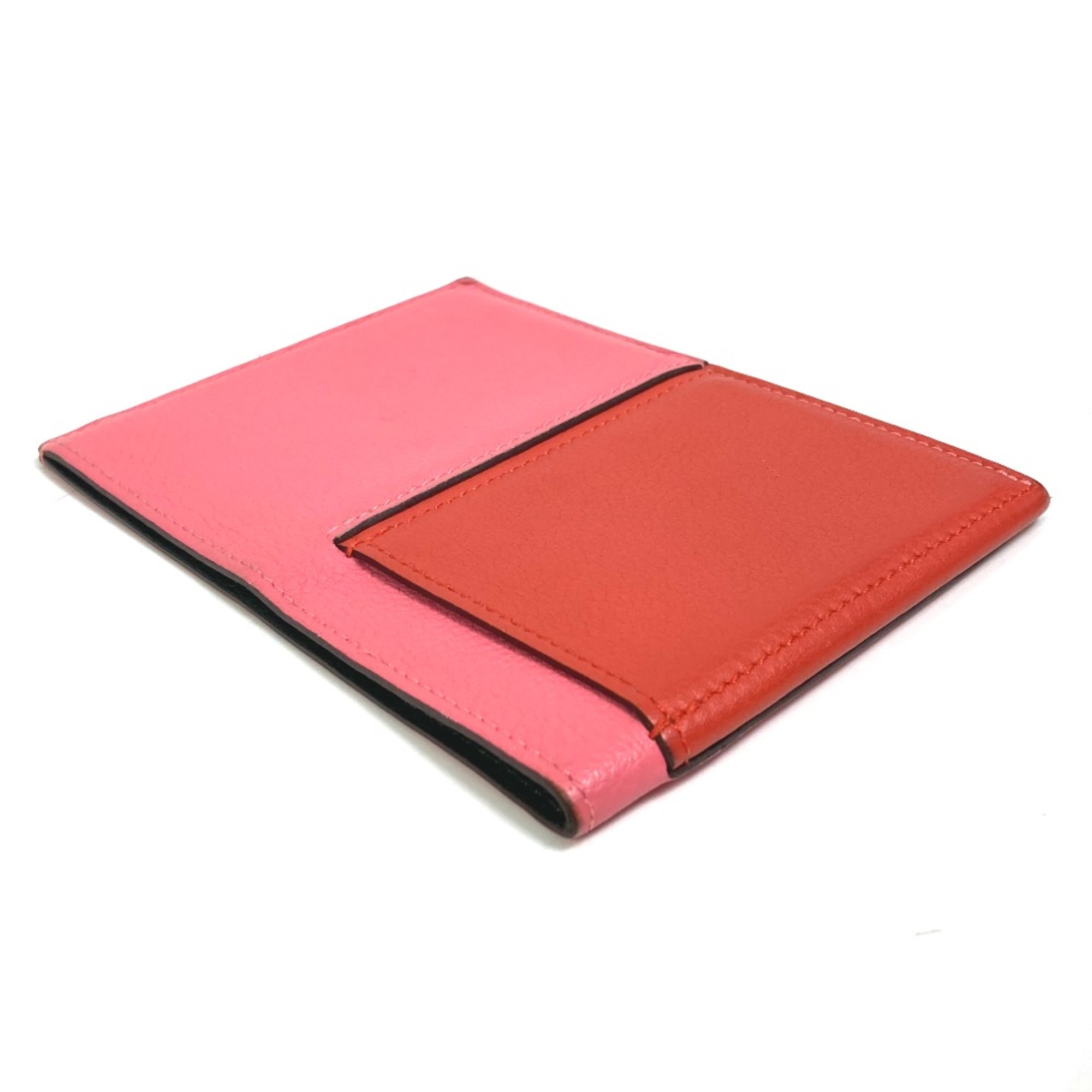 Hermes Multicolore Business Card Holder Pass Case Card Case Rose Azalee x Capucines pink