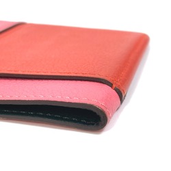 Hermes Multicolore Business Card Holder Pass Case Card Case Rose Azalee x Capucines pink