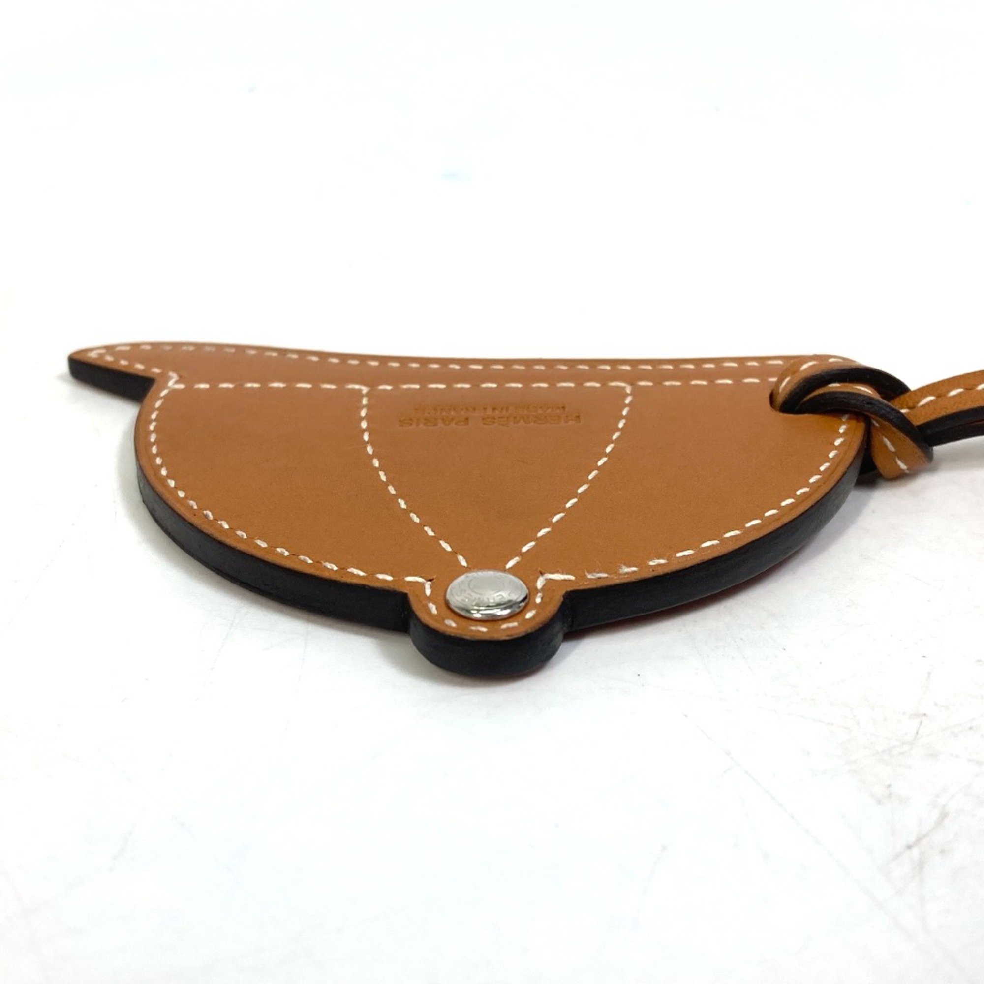 Hermes Serie bag cap motif Bag Charm Natural Sable /Cuible