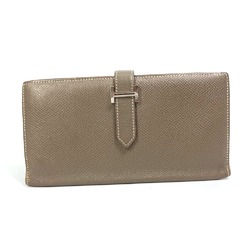 Hermes HHardware Bifold Gussetless Wallet Long Wallet Etoupe Beige