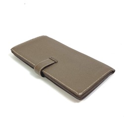 Hermes HHardware Bifold Gussetless Wallet Long Wallet Etoupe Beige