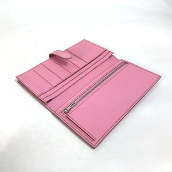 Hermes Long Wallet HHardware Two fold Long Wallet pink SilverHardware