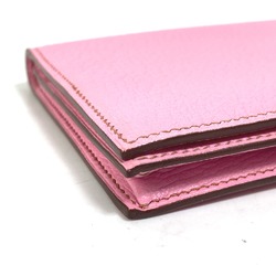 Hermes Long Wallet HHardware Two fold Long Wallet pink SilverHardware