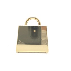 Hermes Kelly Necklace Pendant top Black GoldHardware