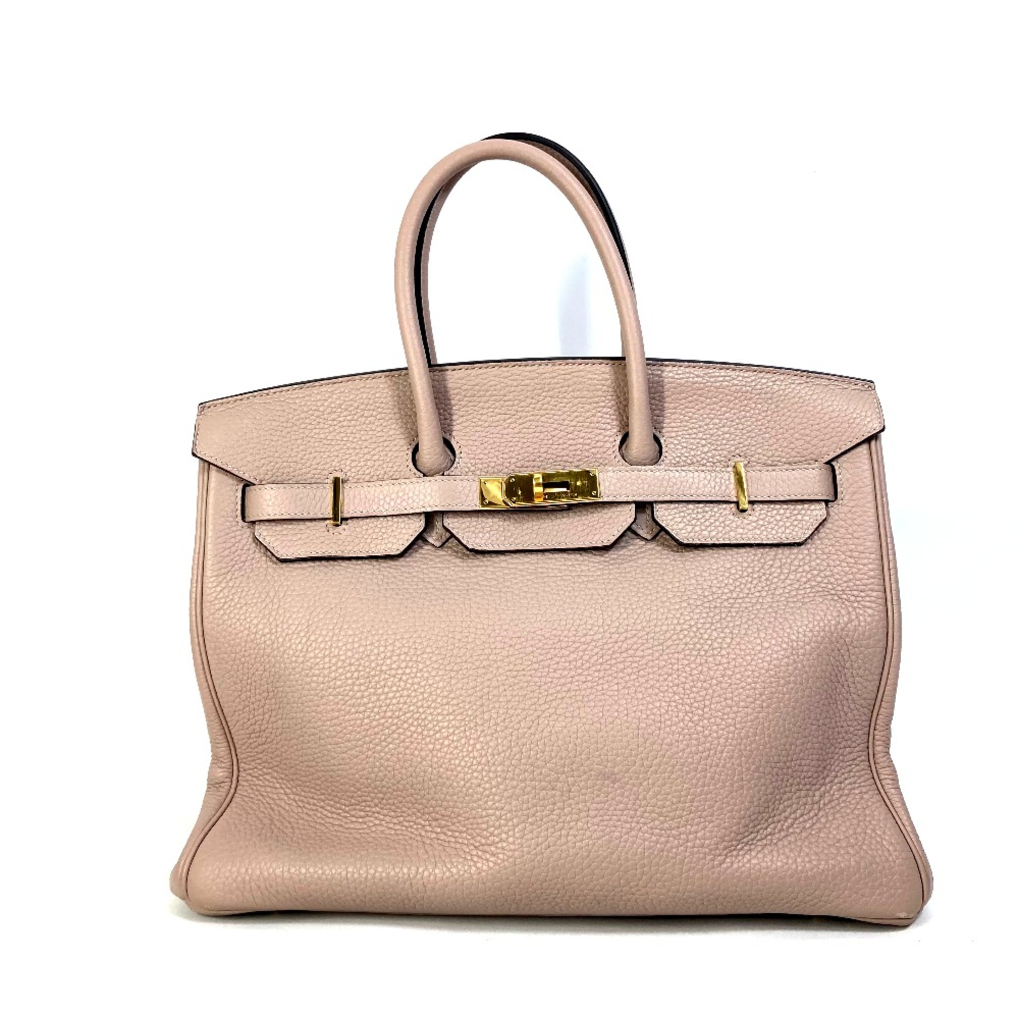 Hermes Tote Bag Hand Bag glycine Pink Based GoldHardware