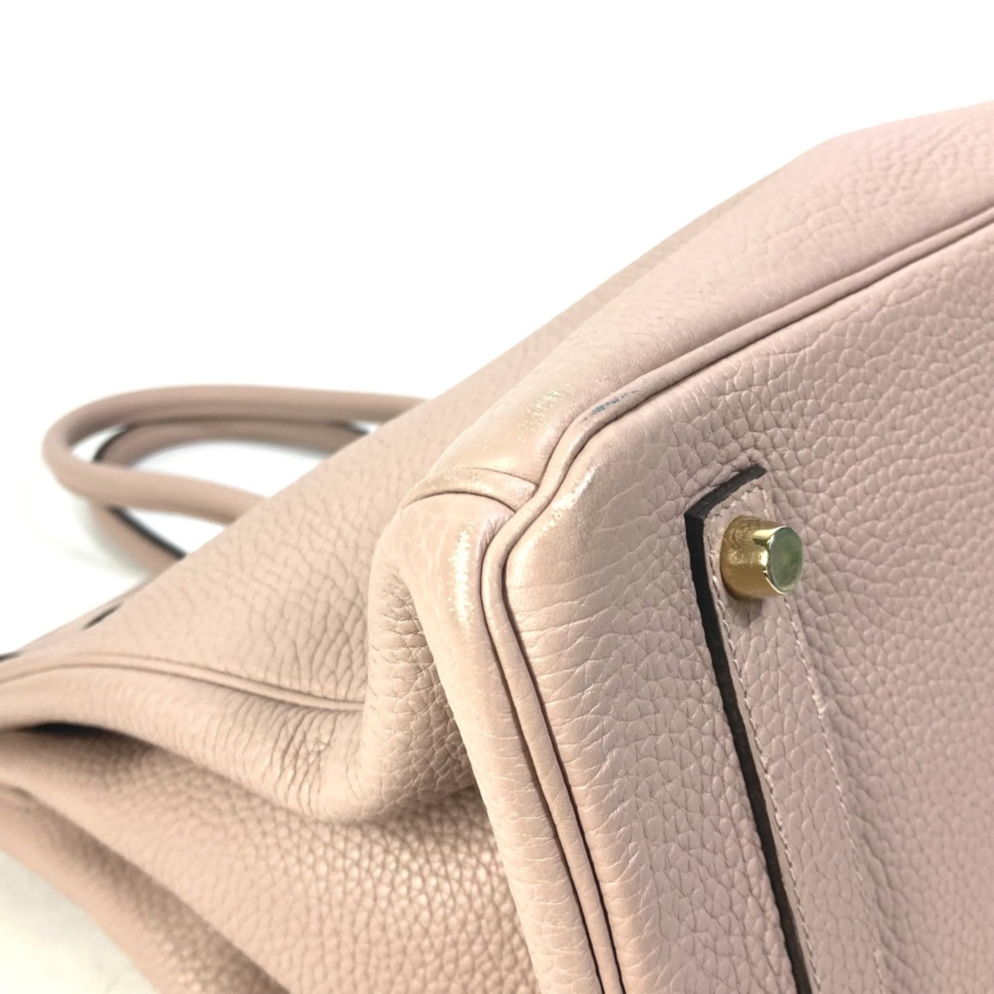 Hermes Tote Bag Hand Bag glycine Pink Based GoldHardware