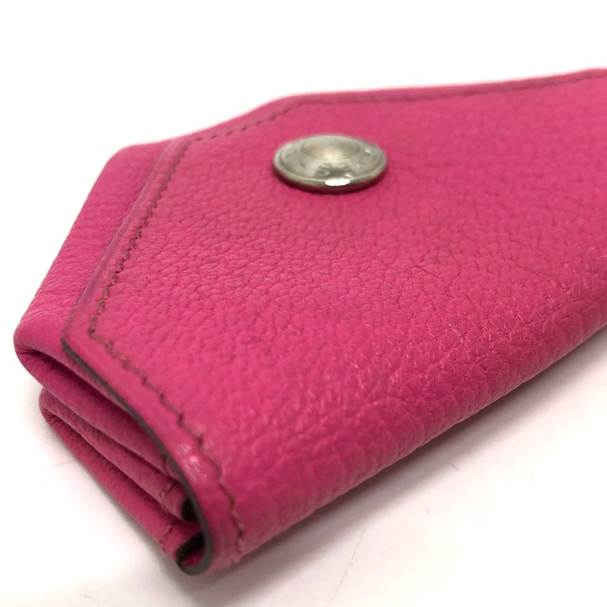 Hermes Coin Compartment coin purse Rose Tyrian pink SilverHardware