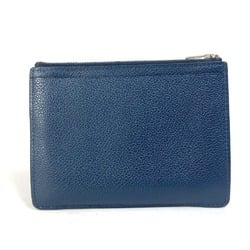 Hermes Bicolor Coin Compartment Wallet coin purse Black Navy