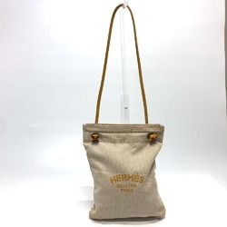 Hermes logo bag shawl Shoulder Bag Beige Brown