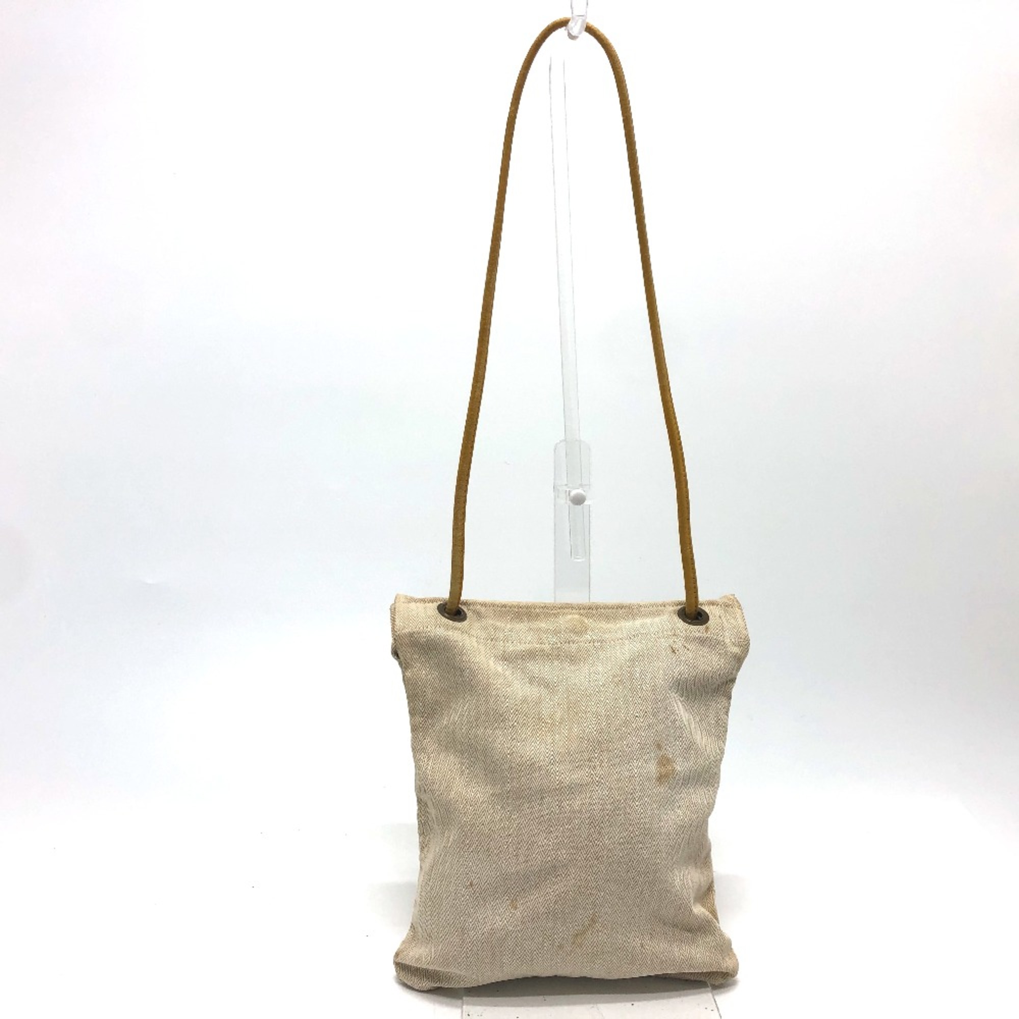 Hermes logo bag shawl Shoulder Bag Beige Brown