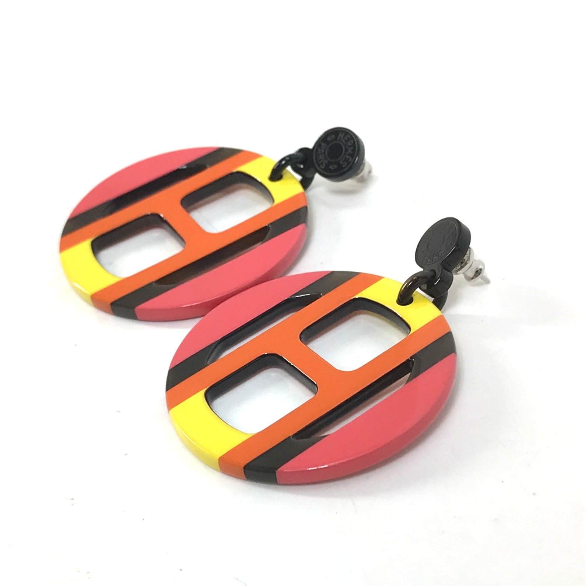 Hermes Lacquerwood Accessories Pierce Sunset orange x pink x yellow