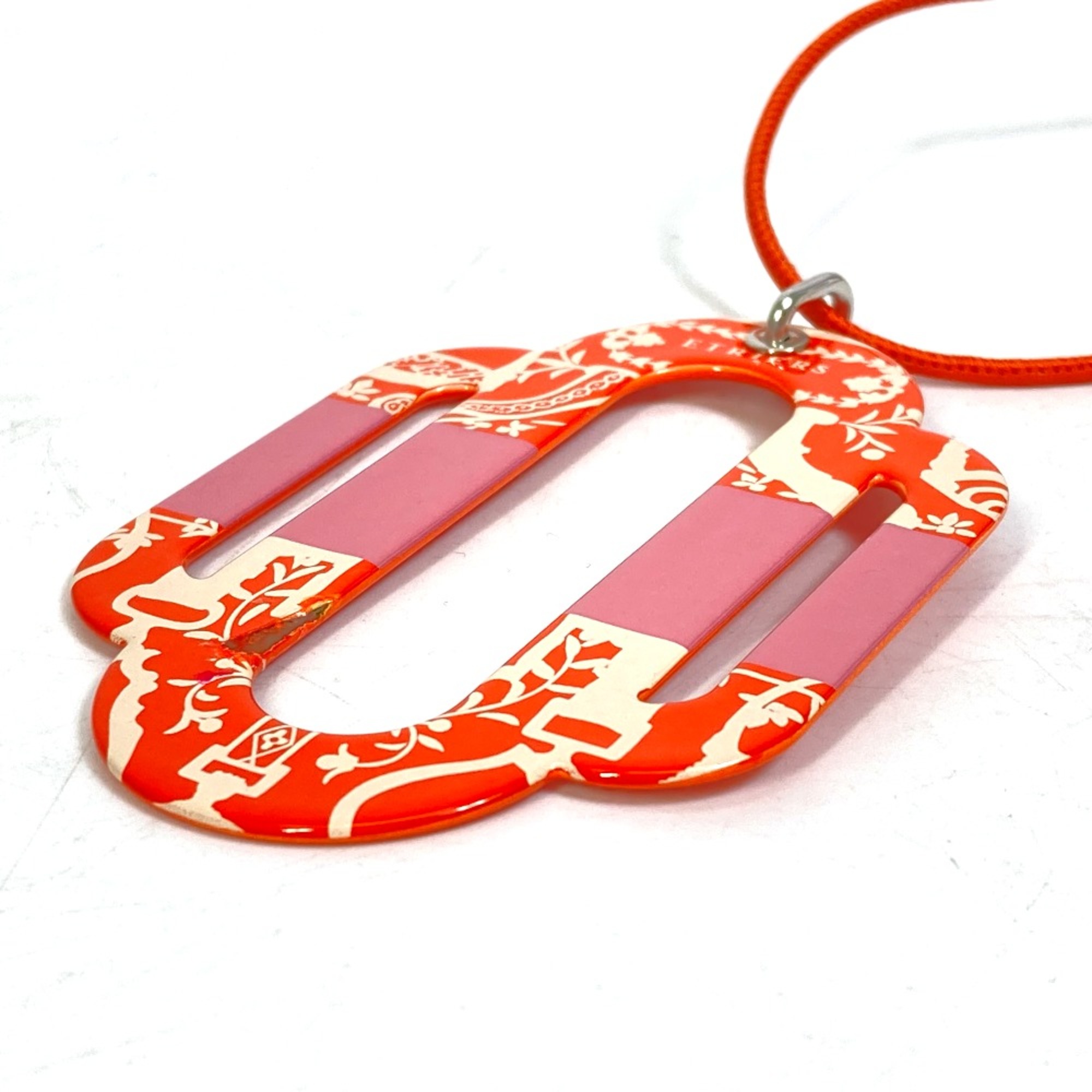 Hermes Plate Attrage Accessories Necklace Orange