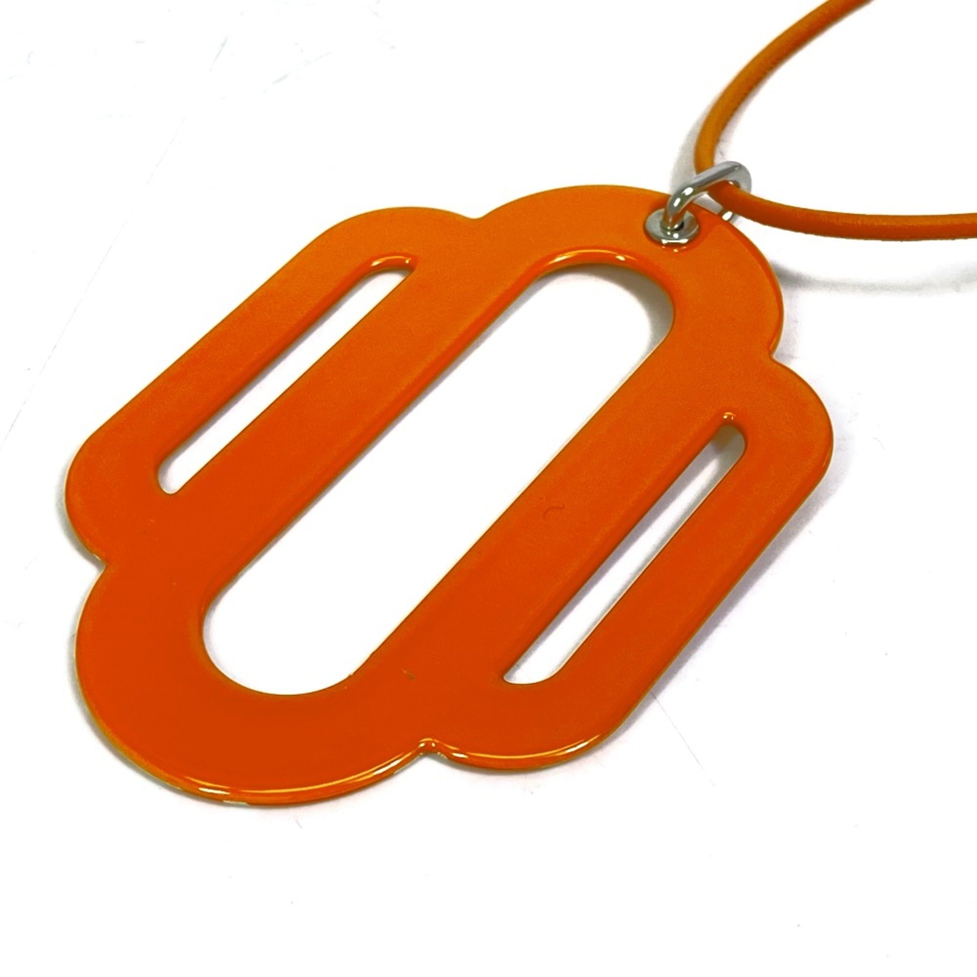 Hermes Plate Attrage Accessories Necklace Orange