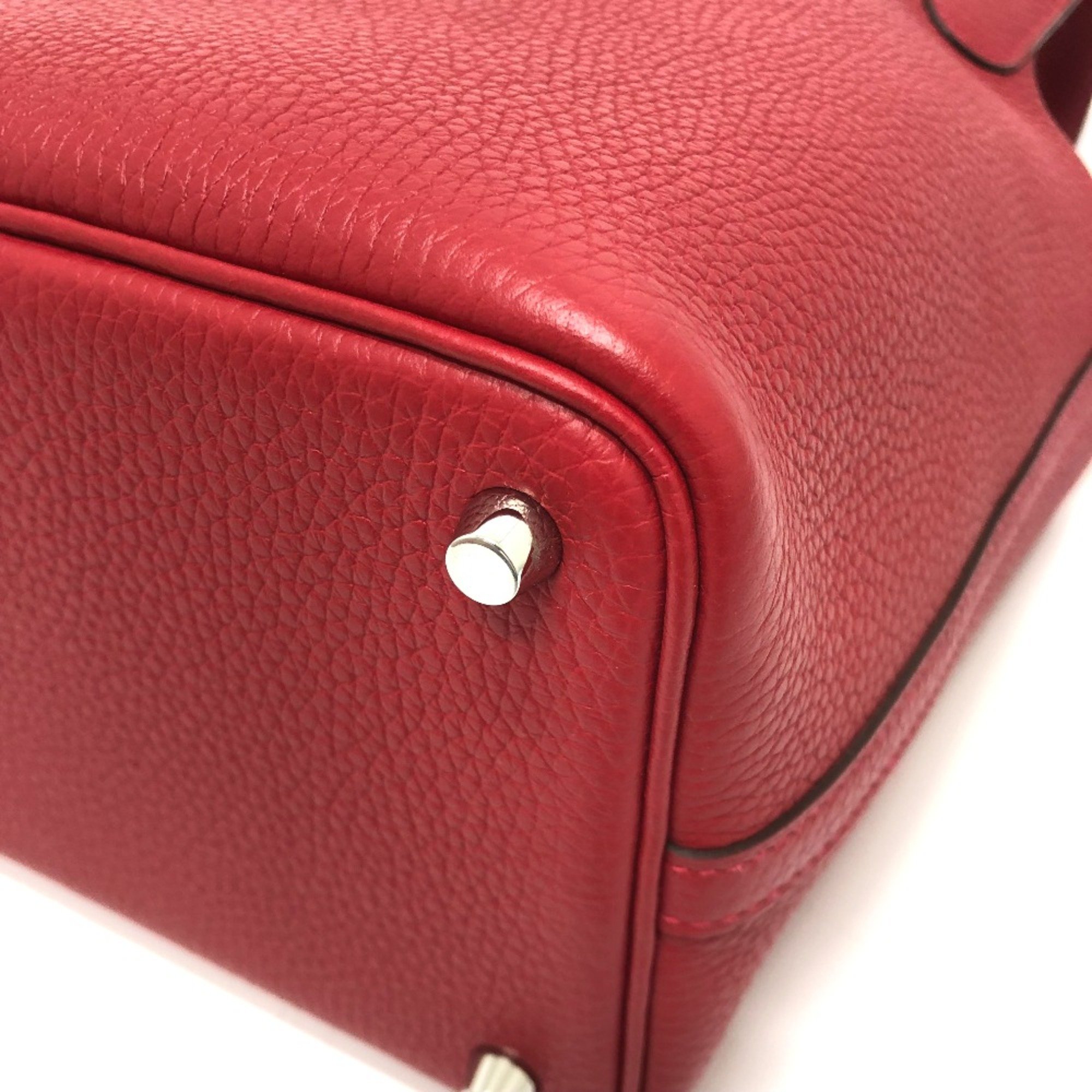 Hermes 18/bag Hand Bag Rouge Kazak Red SilverHardware