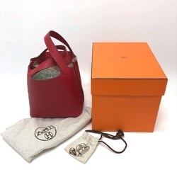 Hermes 18/bag Hand Bag Rouge Kazak Red SilverHardware