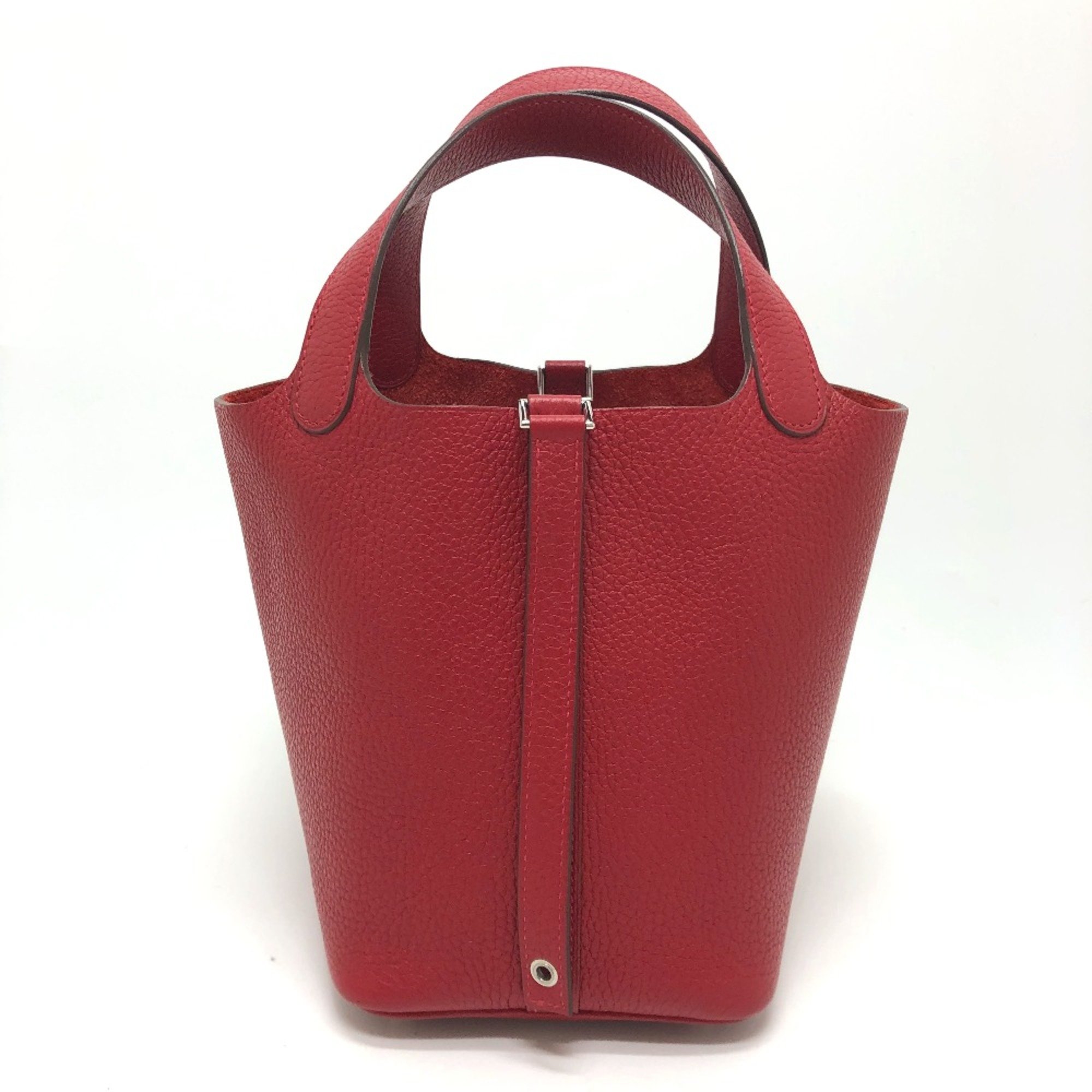 Hermes 18/bag Hand Bag Rouge Kazak Red SilverHardware