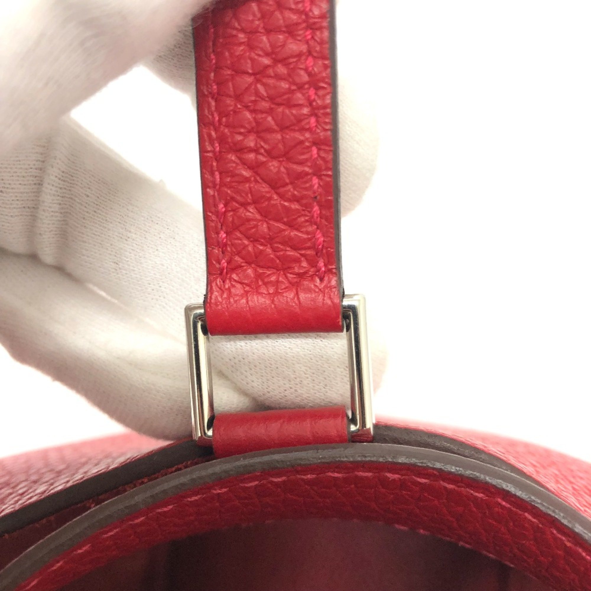 Hermes 18/bag Hand Bag Rouge Kazak Red SilverHardware