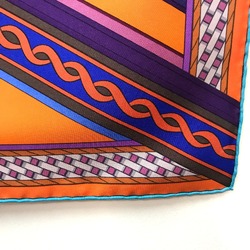 Hermes Concours detriers Scarf Orange x Purple x Blue