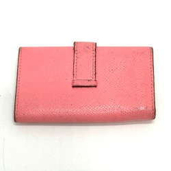 Hermes HHardware 4-Ring Key Case Rose Confetti pink