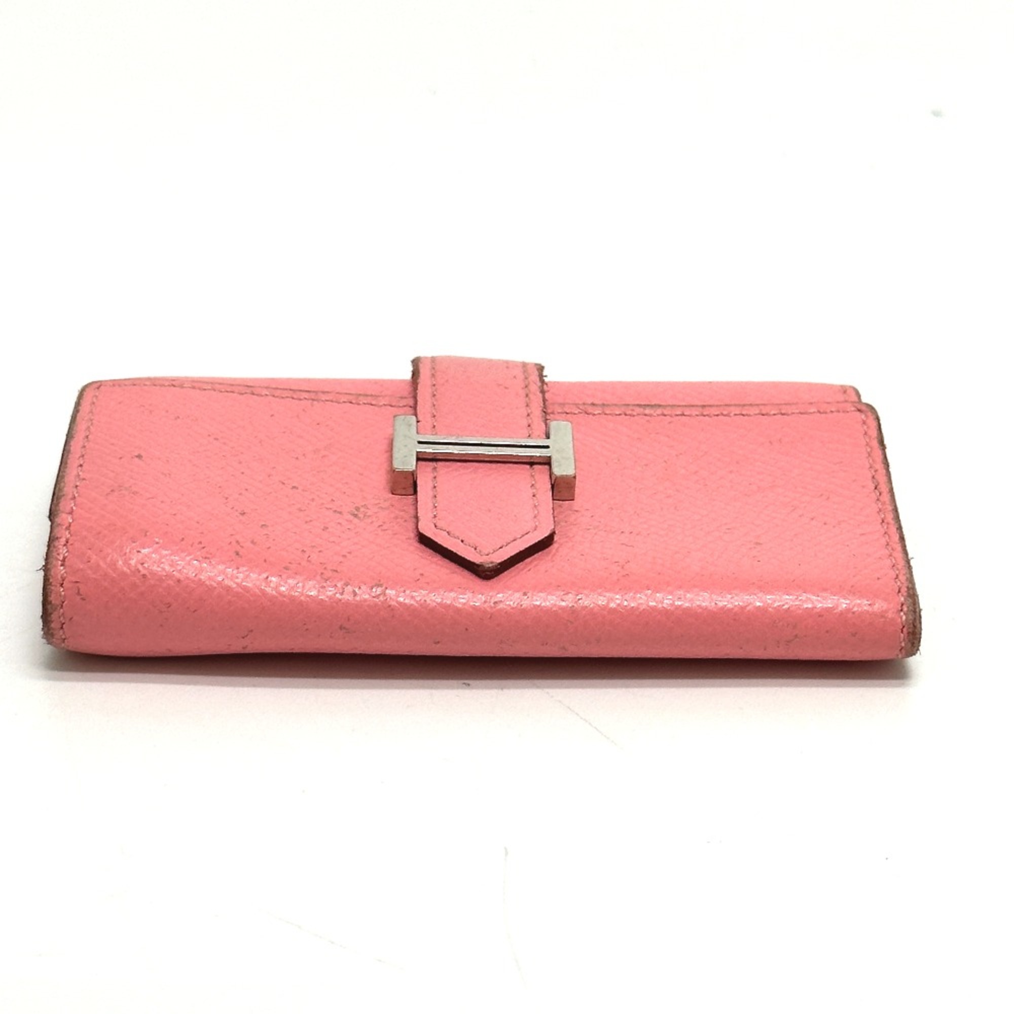 Hermes HHardware 4-Ring Key Case Rose Confetti pink