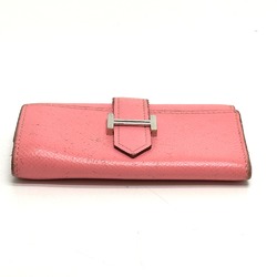 Hermes HHardware 4-Ring Key Case Rose Confetti pink