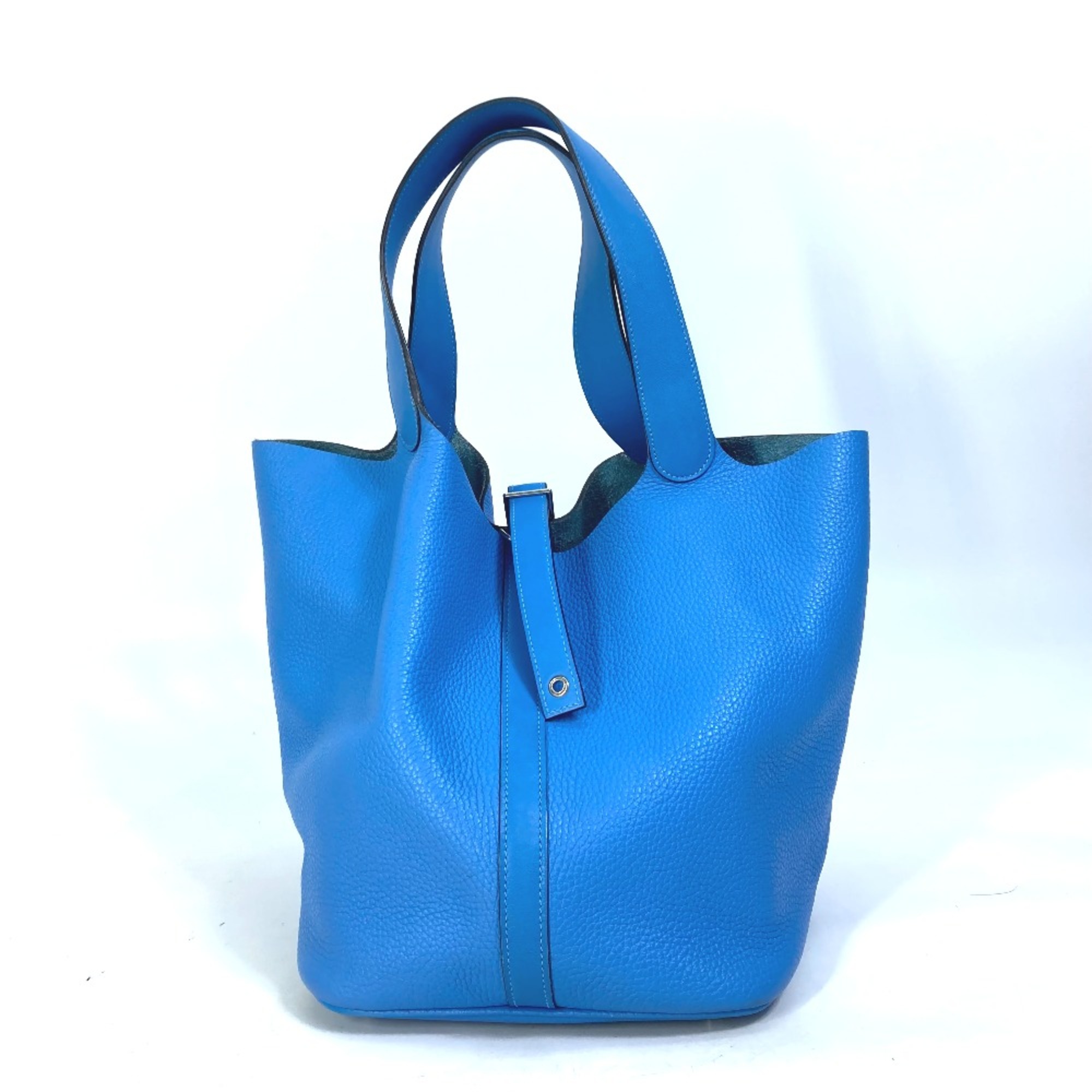 Hermes Bag Tote Bag Hand Bag Blue paradise blue SilverHardware