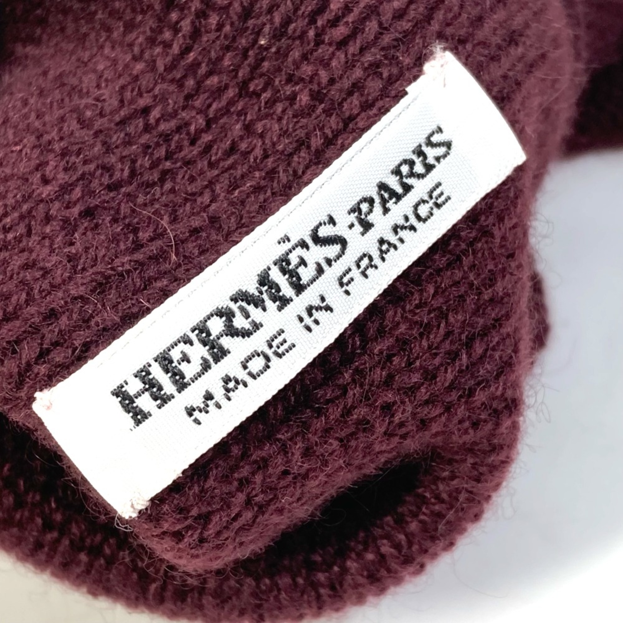 Hermes apparel gloves Glove Bordeaux