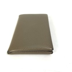 Hermes Two fold Business Card Holder Pass Case Card Case Etope Etoupe gray