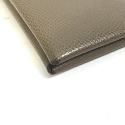 Hermes Two fold Business Card Holder Pass Case Card Case Etope Etoupe gray