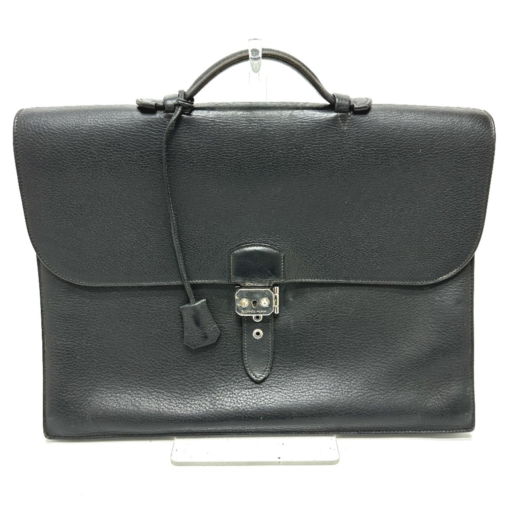 Hermes Hand Bag Business bag Black