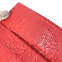 Hermes Compact wallet Trifold wallet Rouge Coo Red SilverHardware