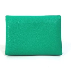 Hermes Coin Compartment coin purse Card Case Bicolor Card Case Mint/Mauve Pale Green pink