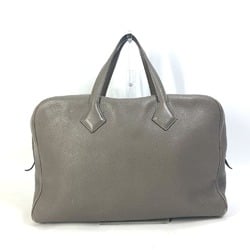 Hermes Hand Bag Duffle Bag Etoupe Gray Based SilverHardware