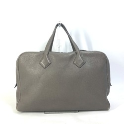 Hermes Hand Bag Duffle Bag Etoupe Gray Based SilverHardware