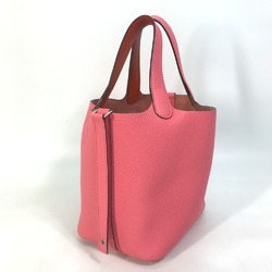 Hermes Bag Hand Bag Rose azale x tail batieux pink SilverHardware