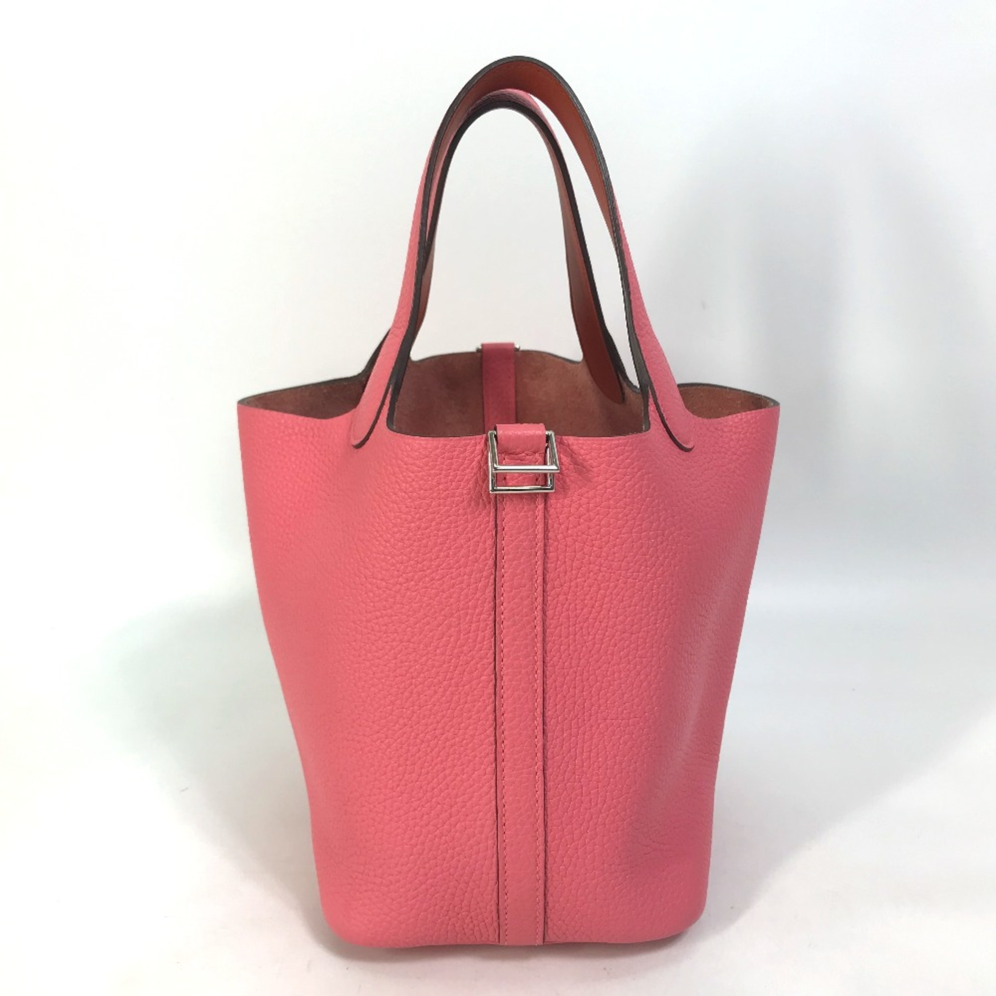 Hermes Bag Hand Bag Rose azale x tail batieux pink SilverHardware