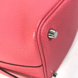 Hermes Bag Hand Bag Rose azale x tail batieux pink SilverHardware