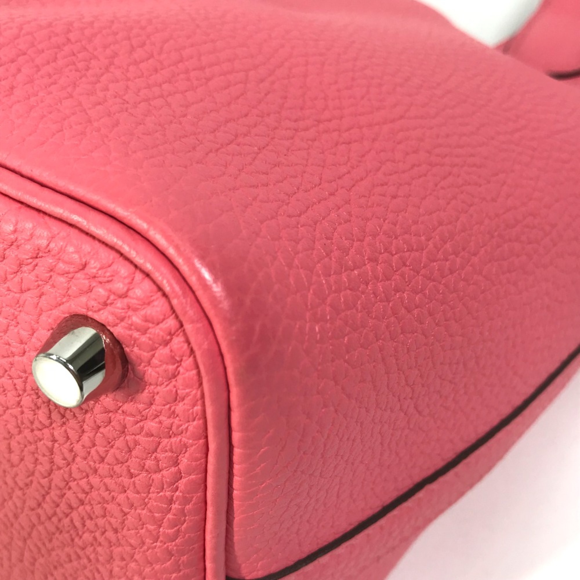 Hermes Bag Hand Bag Rose azale x tail batieux pink SilverHardware