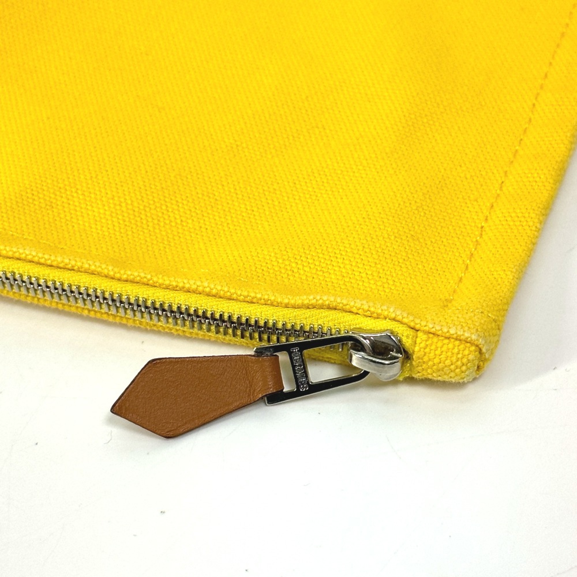 Hermes Clutch bag Flat Makeup Pouch Cosmetics Pouch Pouch yellow