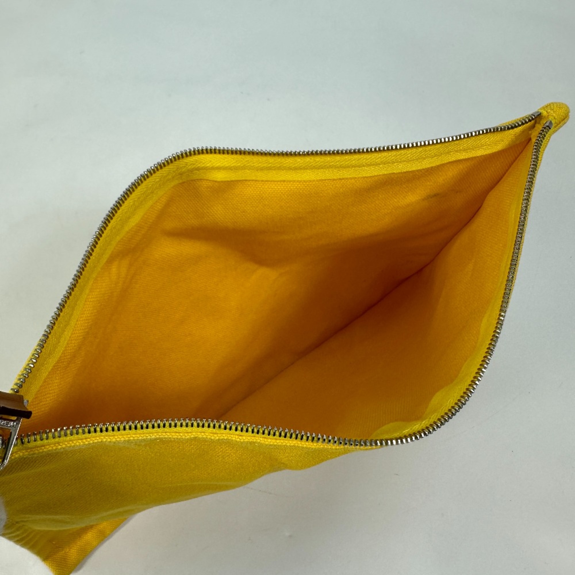 Hermes Clutch bag Flat Makeup Pouch Cosmetics Pouch Pouch yellow