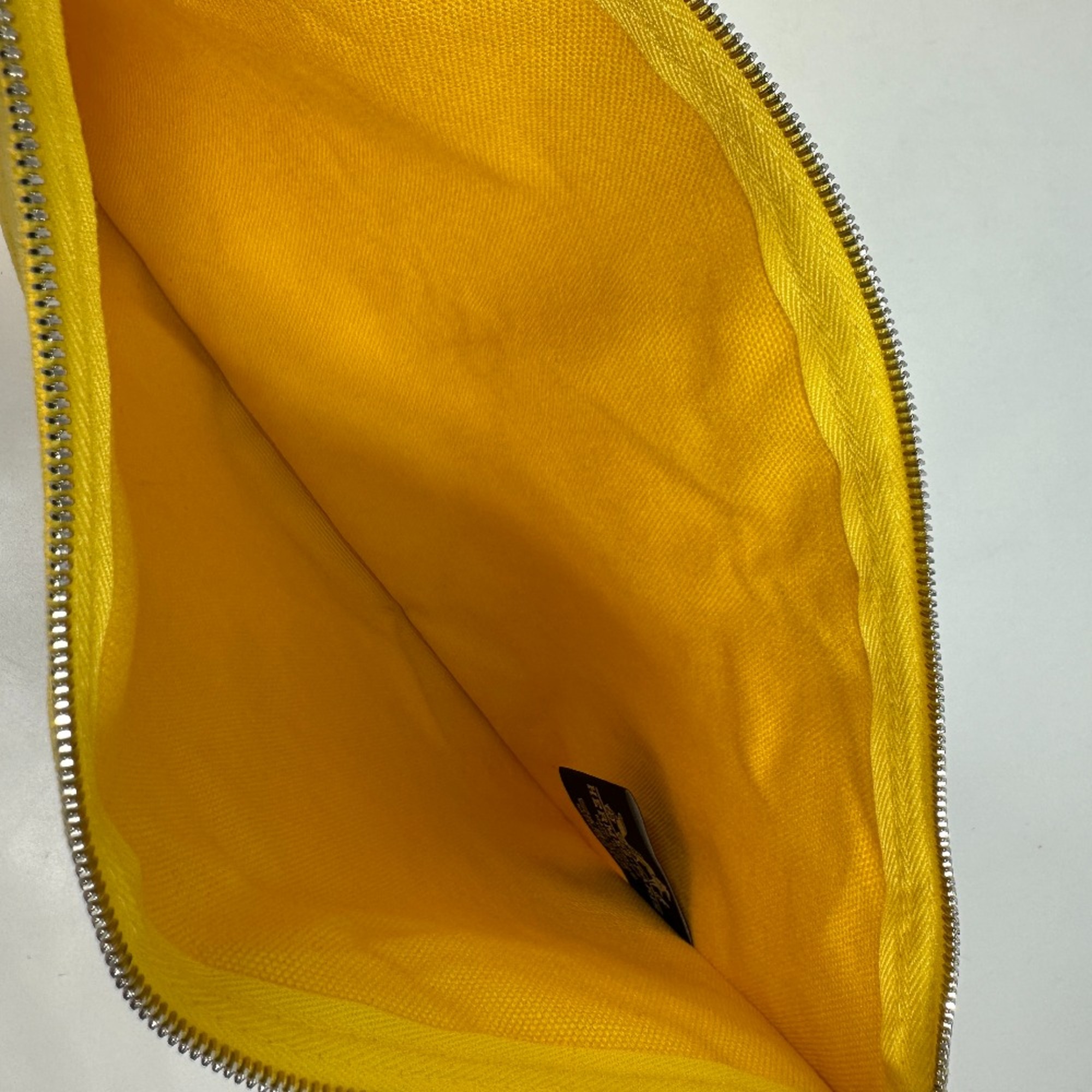 Hermes Clutch bag Flat Makeup Pouch Cosmetics Pouch Pouch yellow