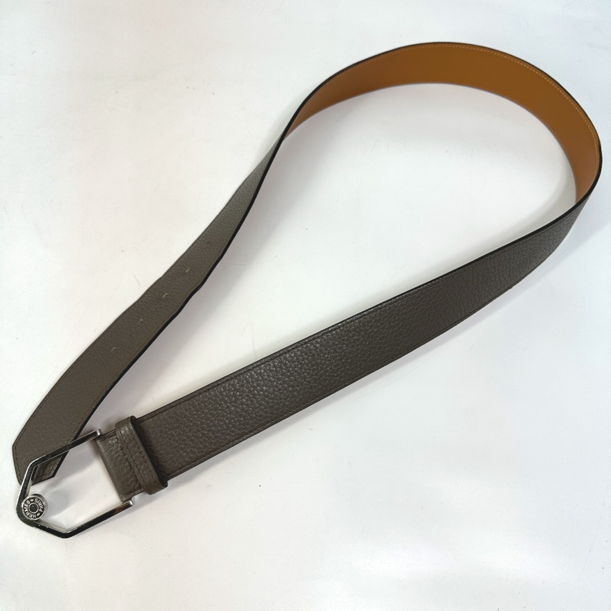 Hermes Serie 40MM belt gray SilverHardware